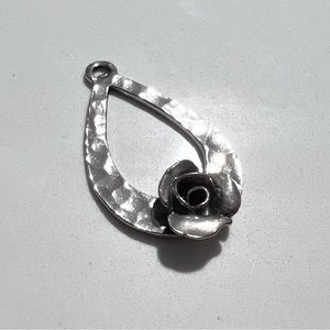 Vintage Sterling Silver Or Paz Rose Pendant